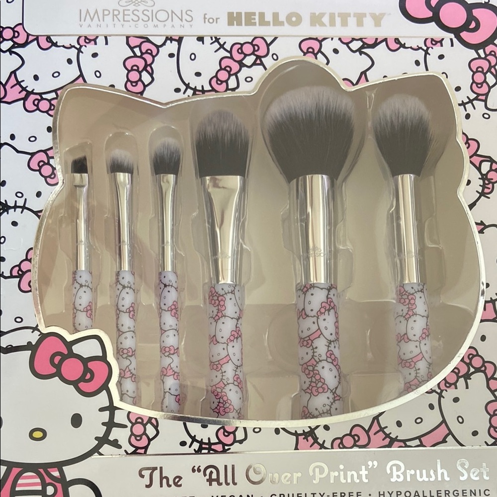 Hello Kitty Brush Set - Pink and White